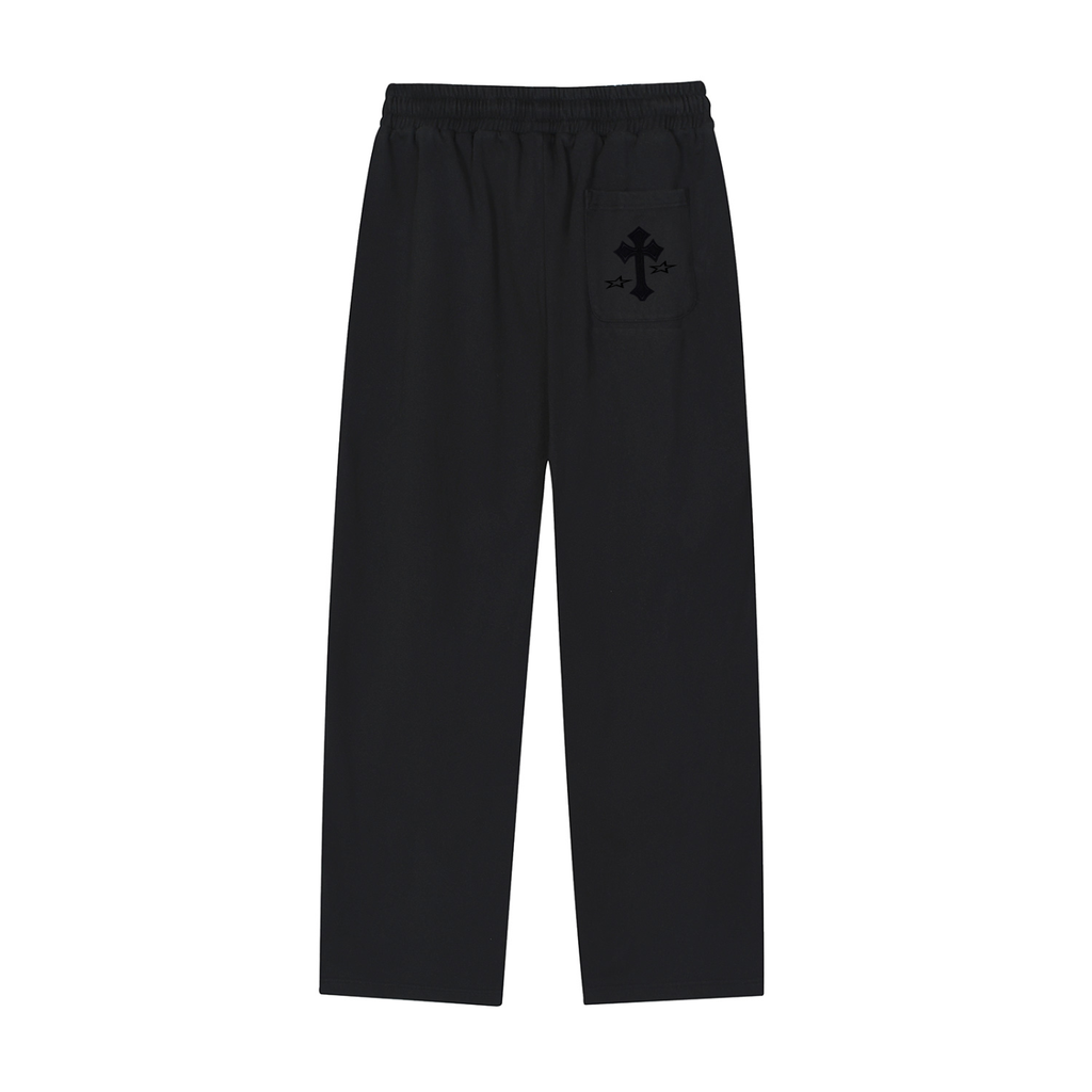 Striped Straight-Leg Sweatpants