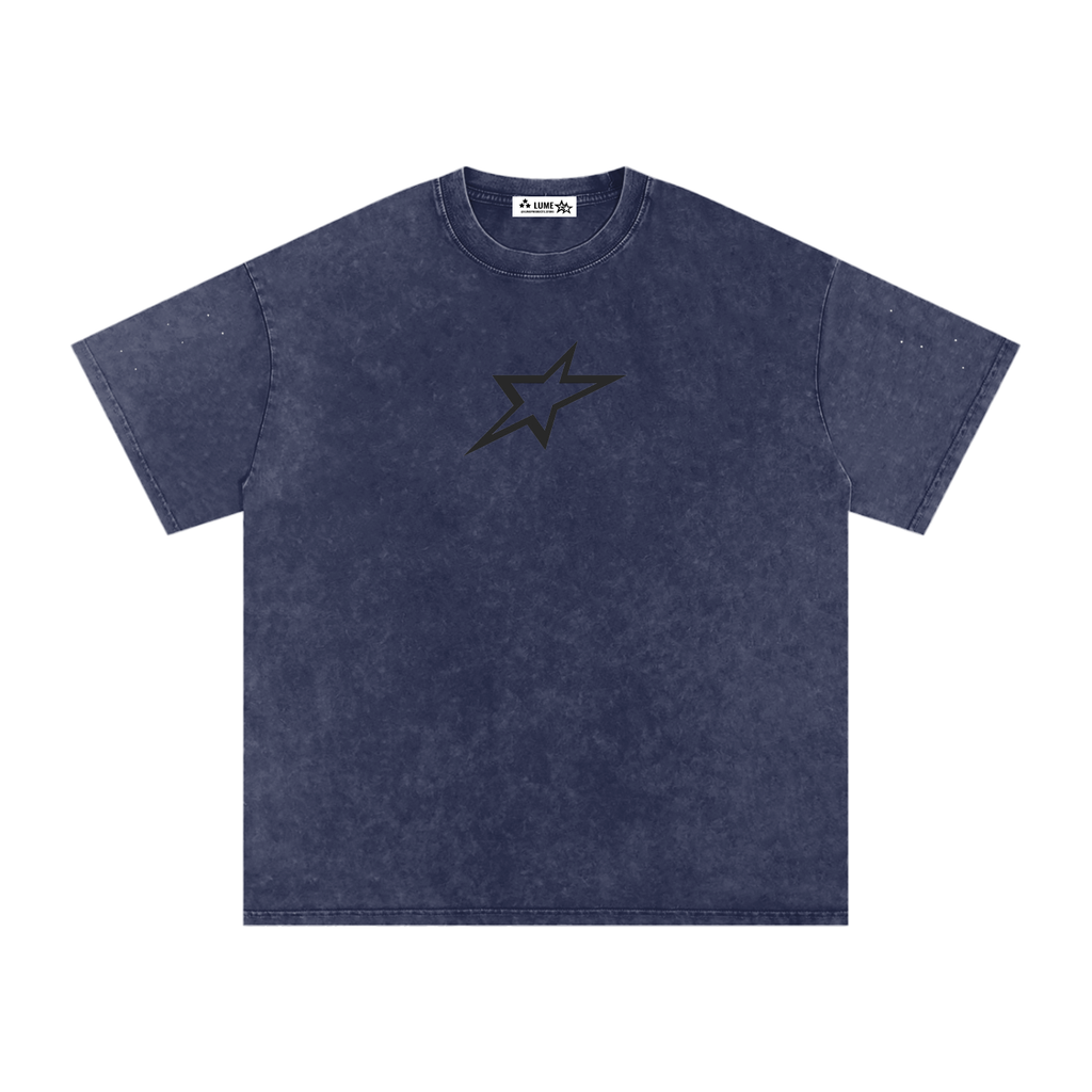 Snow Washed Oversized Cotton T-Shirt