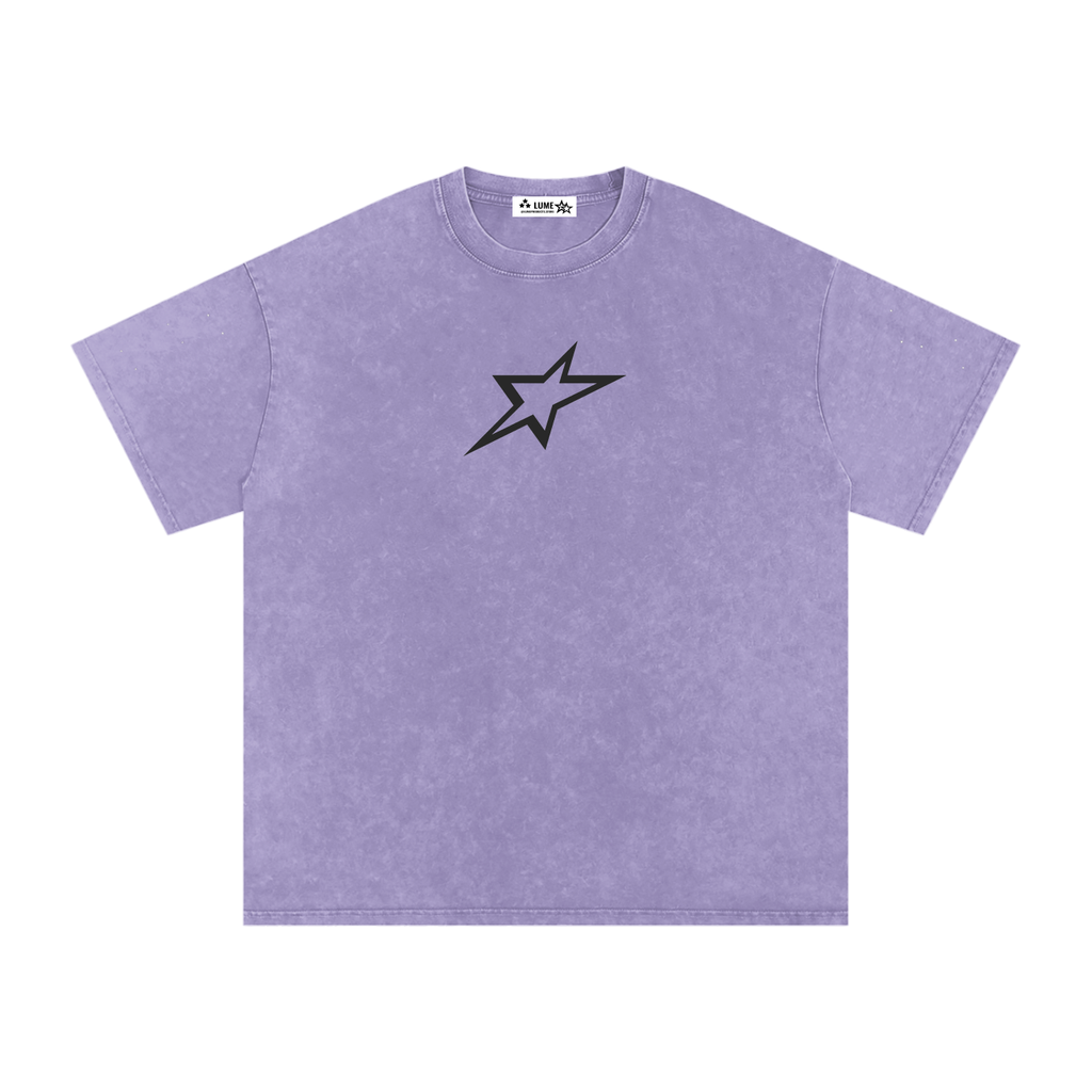 Snow Washed Oversized Cotton T-Shirt