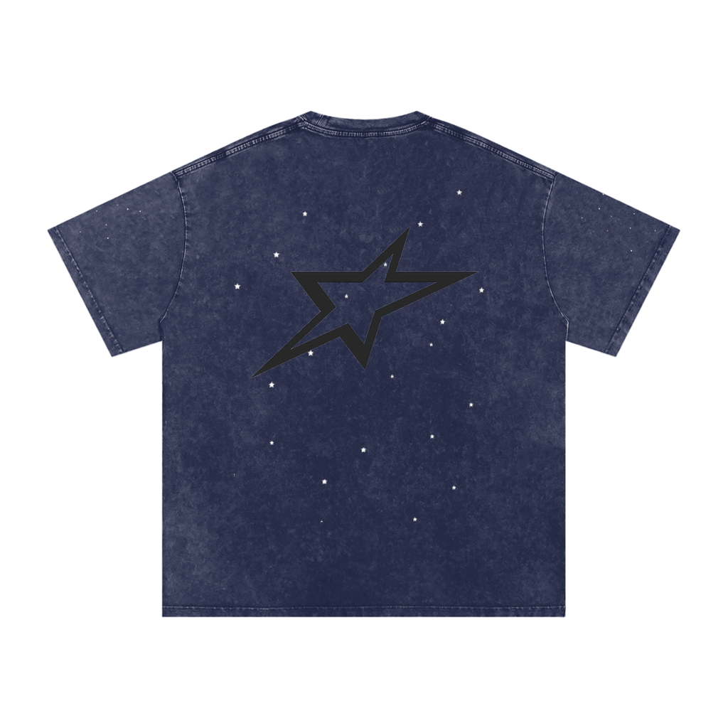 Snow Washed Oversized Cotton T-Shirt