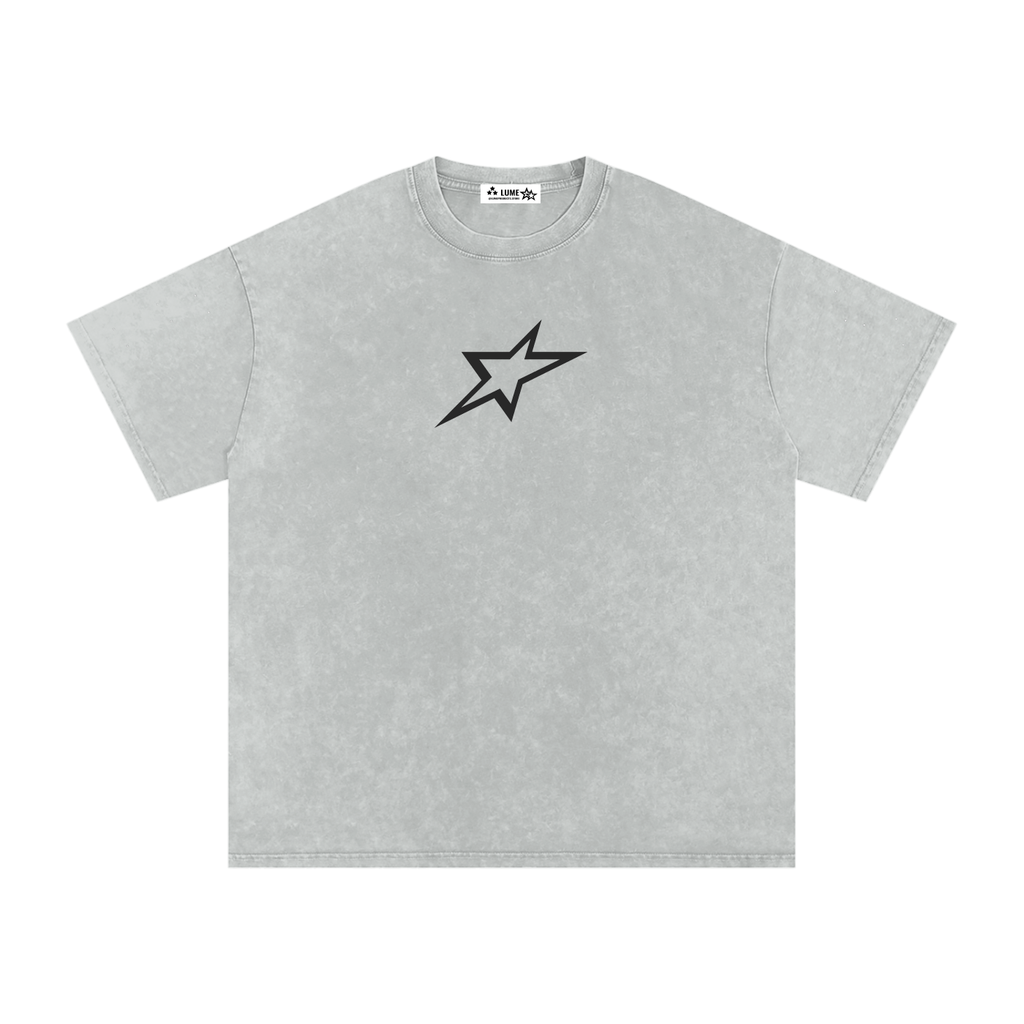 Snow Washed Oversized Cotton T-Shirt
