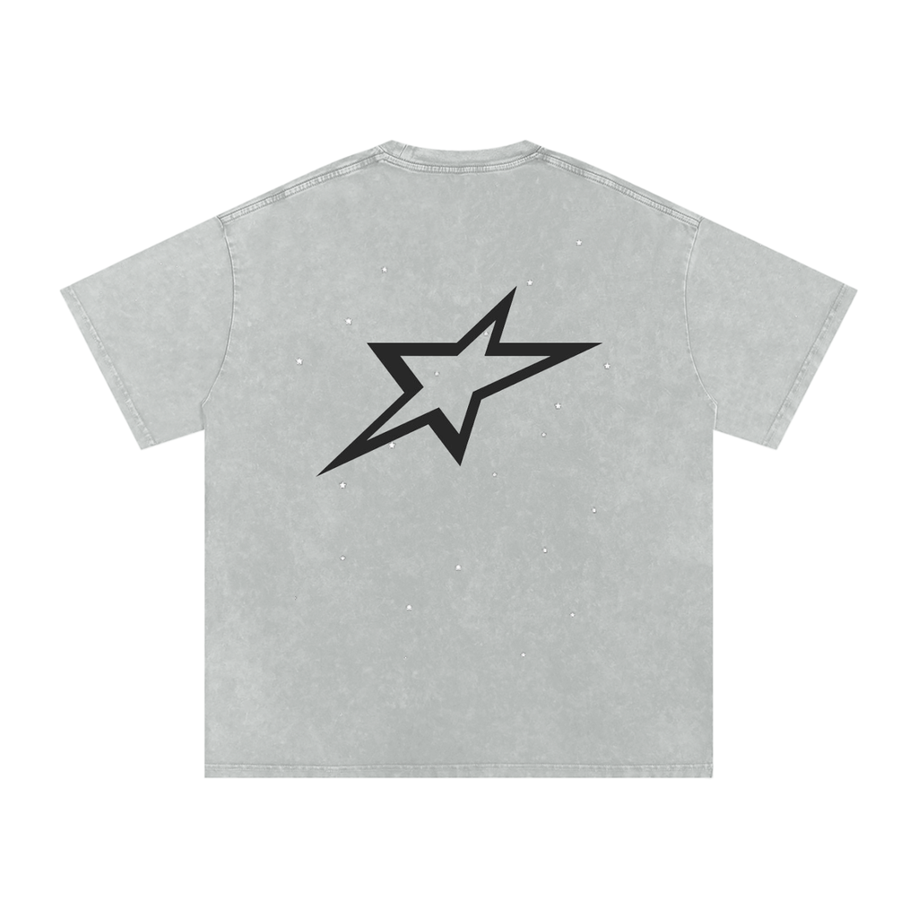 Snow Washed Oversized Cotton T-Shirt
