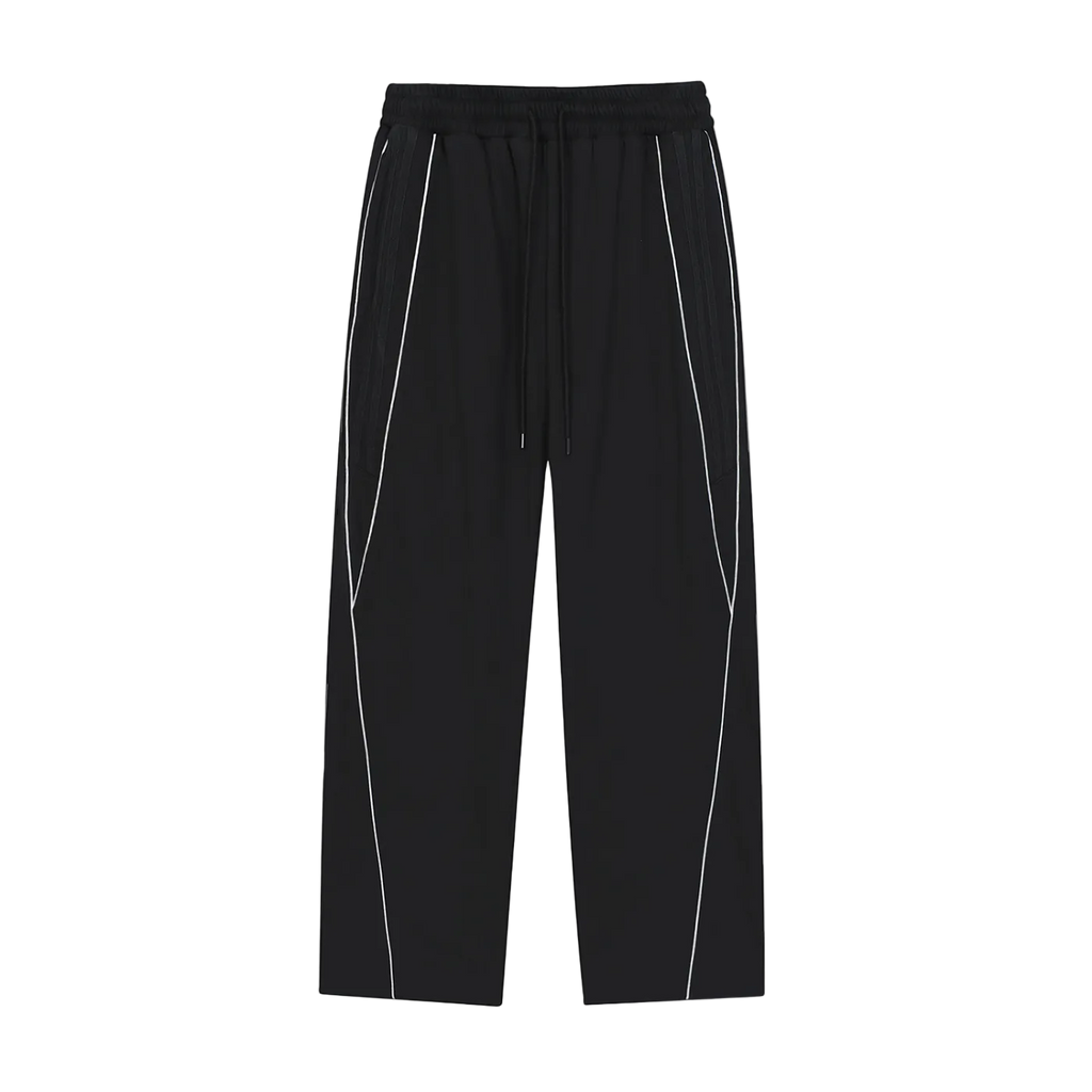 Striped Straight-Leg Sweatpants